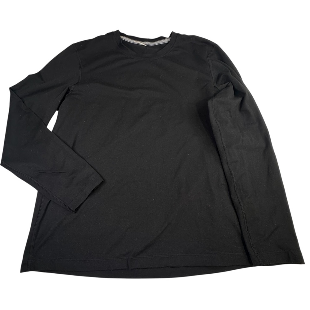 !!! SOLD !!! Jersey Shirt Men's Large Black Long Sleeve Athleisure Gym Outdoor